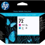 HP 72 Magenta and Cyan Printh.